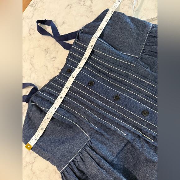 Anna Sui Corset Denim Embroidered‎ Mini Sundress Strapless- Sz 0 - Picture 8 of 12